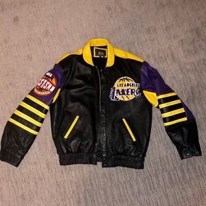 Vintage Los Angeles Lakers Leather Jacket Team Issued-Player Worn 90s